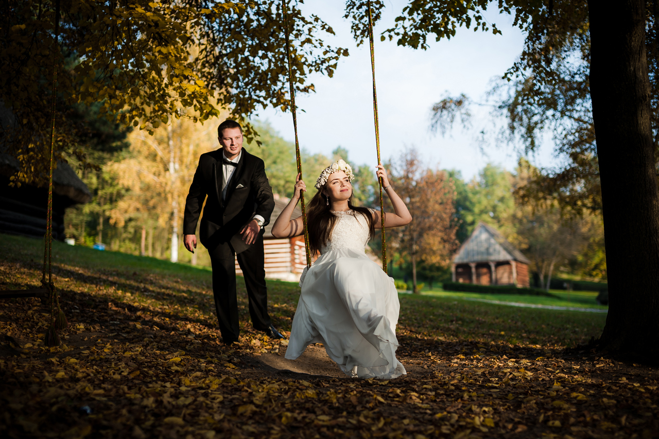 fotografia ślubna plener ślubny 2flyteam skansen wygiełzów lipowiec