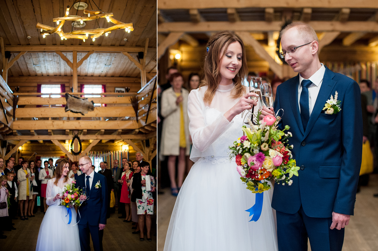 rustykalne wesele folkowe przyjęcie fotografia ślubna 2flyteam borowa chata